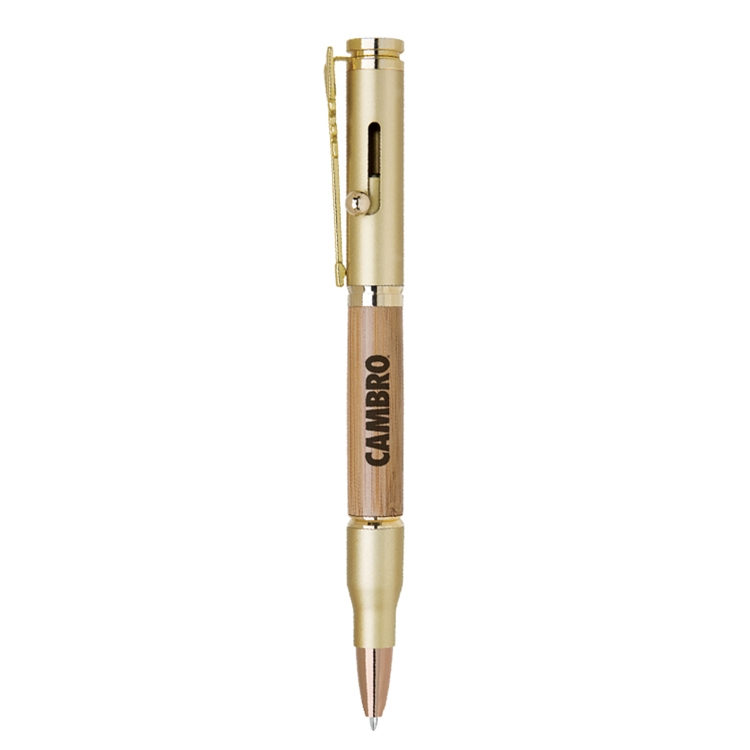 Upton Bolt Action Bamboo & Brass Pen 1