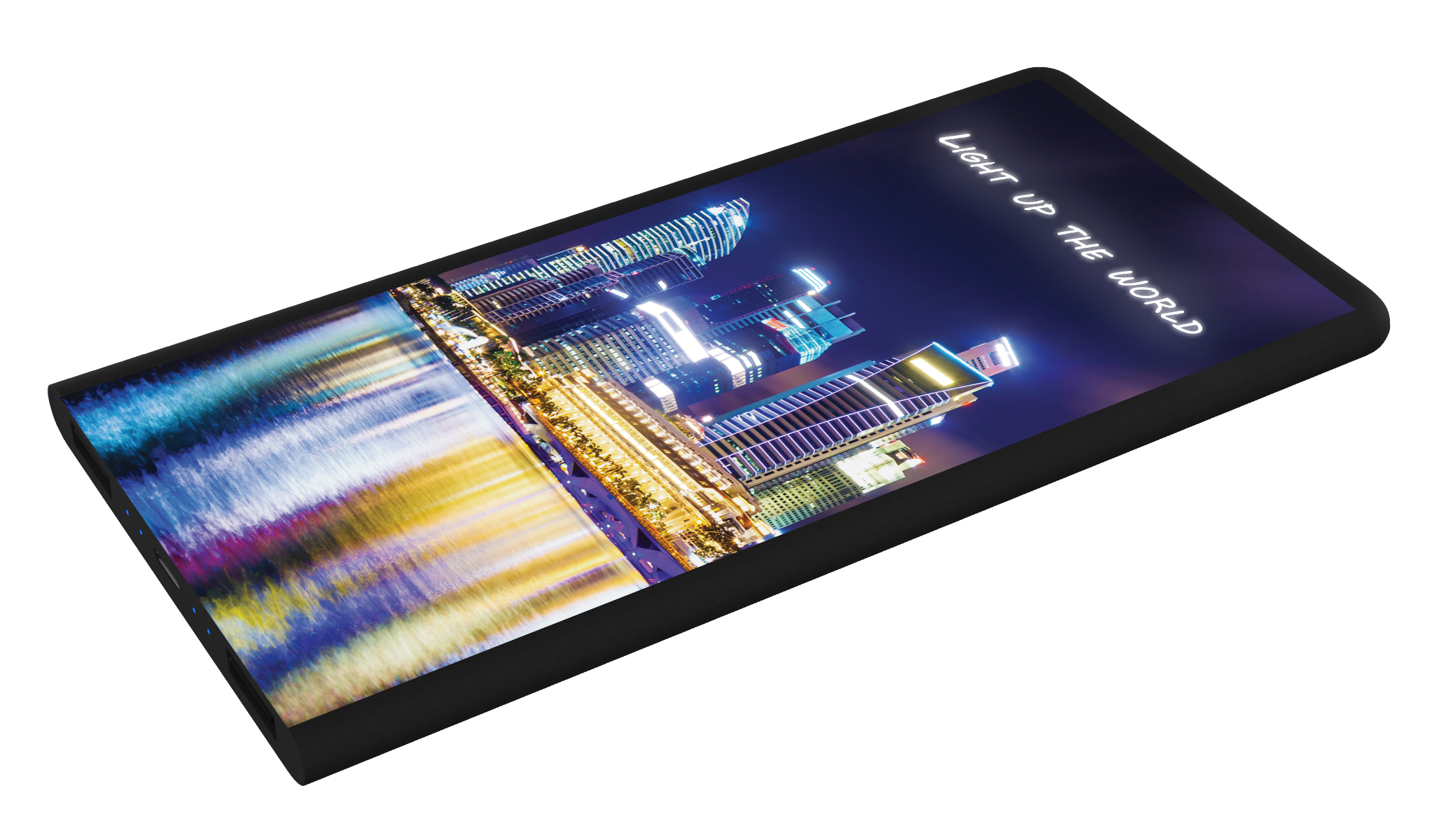 SCX Innovative Design™ Full-Color Illuminated Power Bank Slim 5000 mAh 8