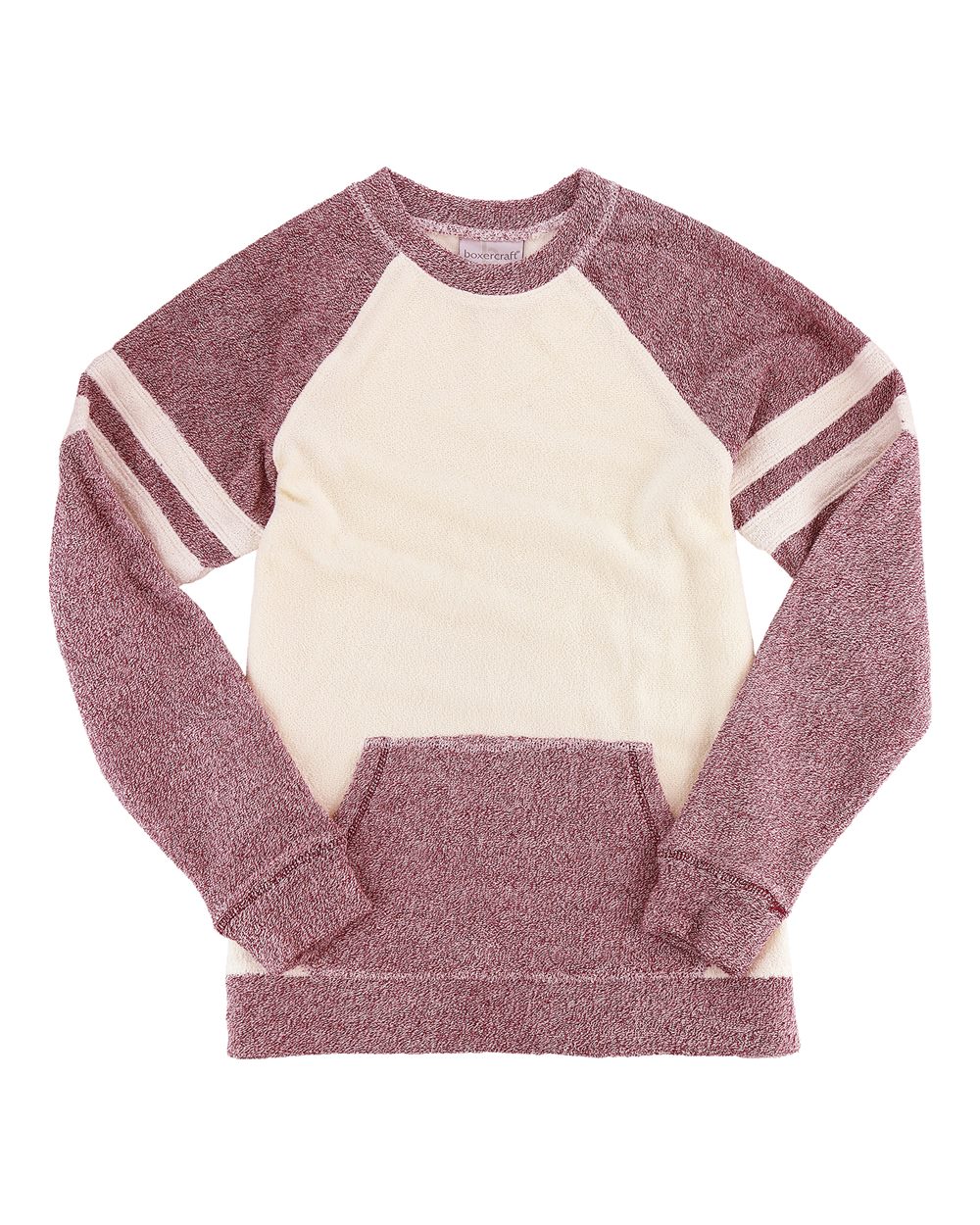 Women's Cozy Contrast Fleece Crewneck Pullover - L04 9