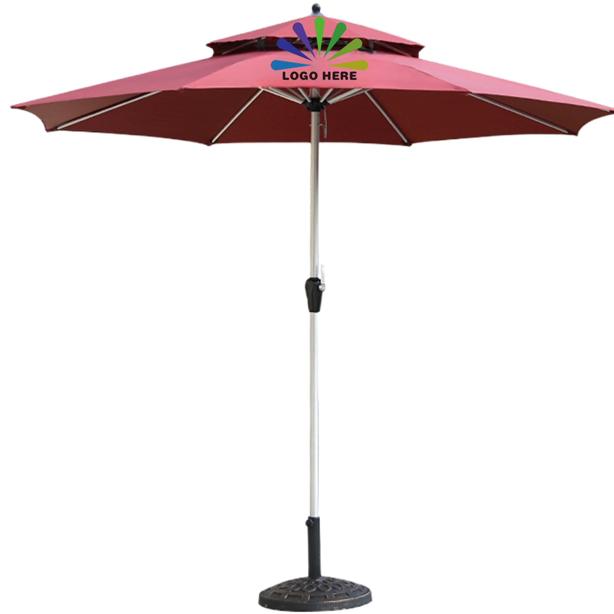 Double Layer Outdoor Sun Patio Umbrella MOQ1 2