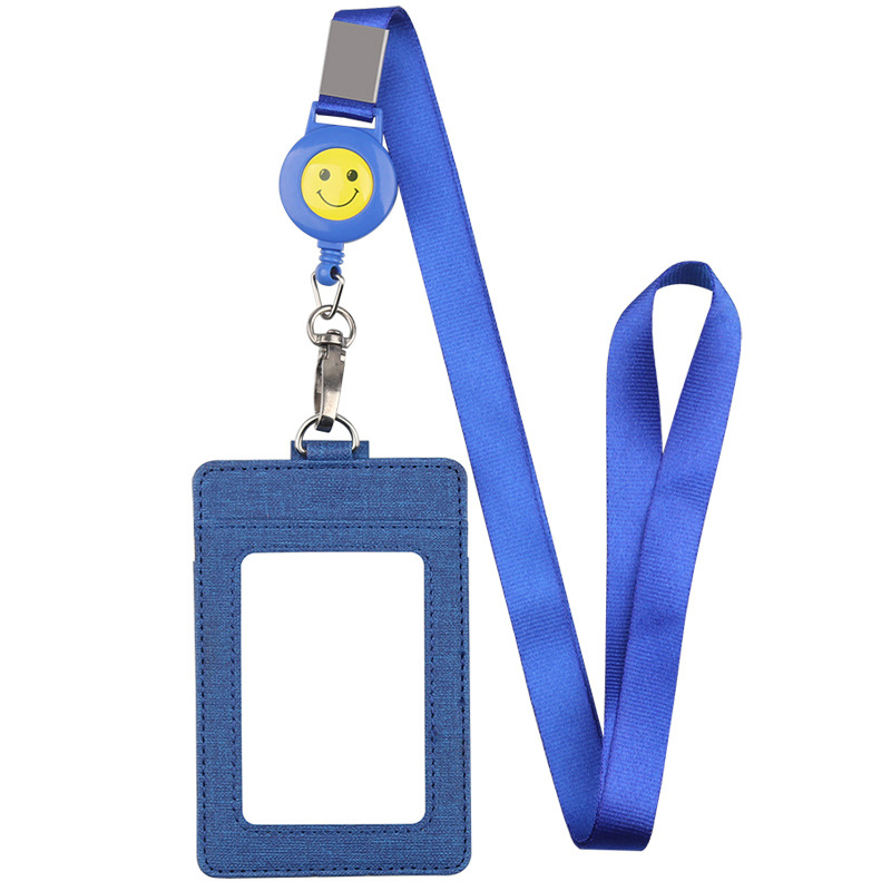 Canvas Badge Holder with Telescopic Lanyard 12