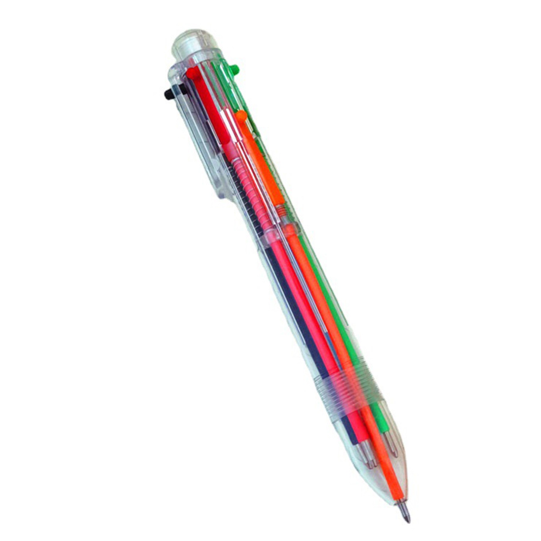 6 Colors Transparent Barrel Ballpoint Pen 2