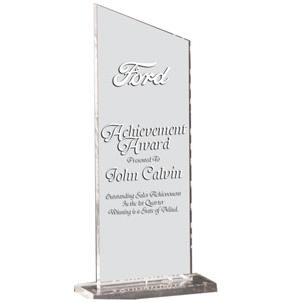 Acrylic: Wedge 4x8X.4" Clear, 5x2 clear base 2