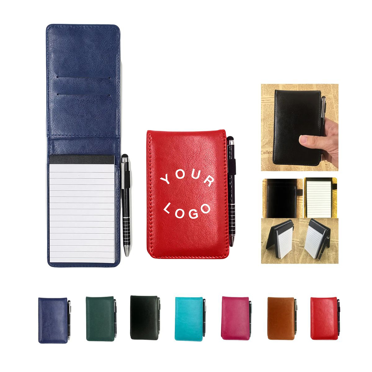 Pocket Size Polyester A7 Notebook with Card Storage 5