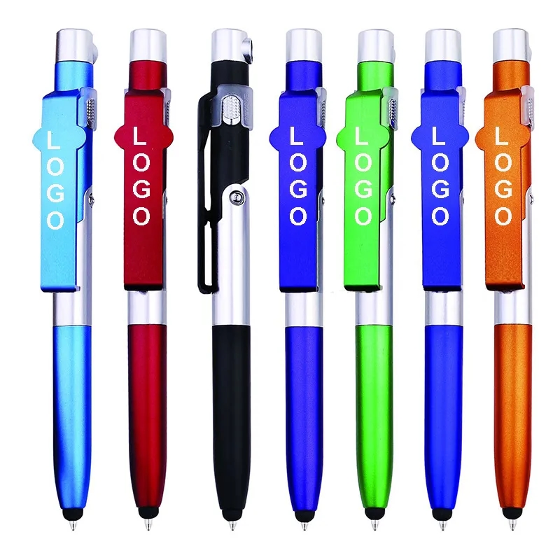 4 In 1 LED Folding Ballpoint Pen Phone Stand Holder 2