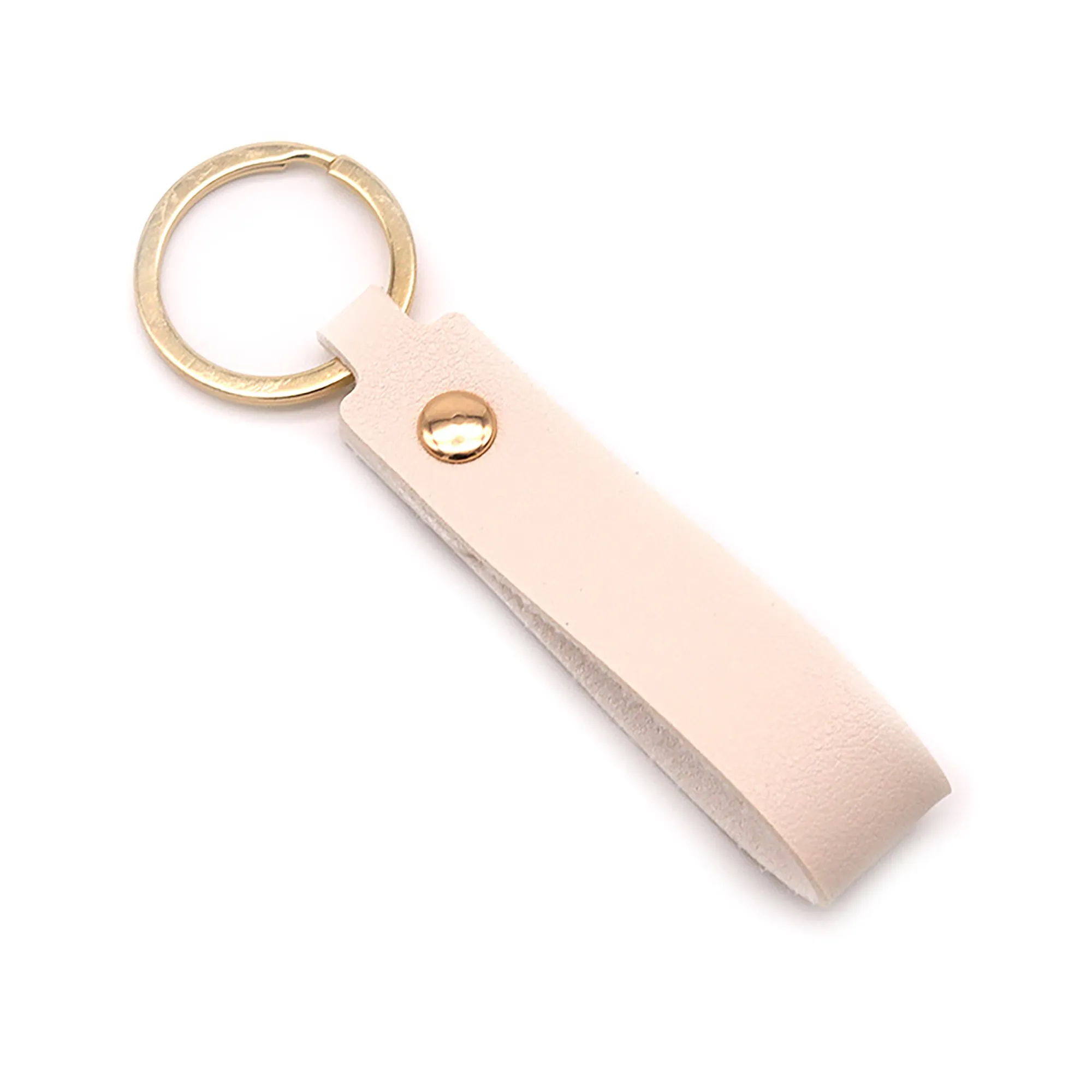 Classic Leather Keychain with Metal Ring and Custom Logo 18