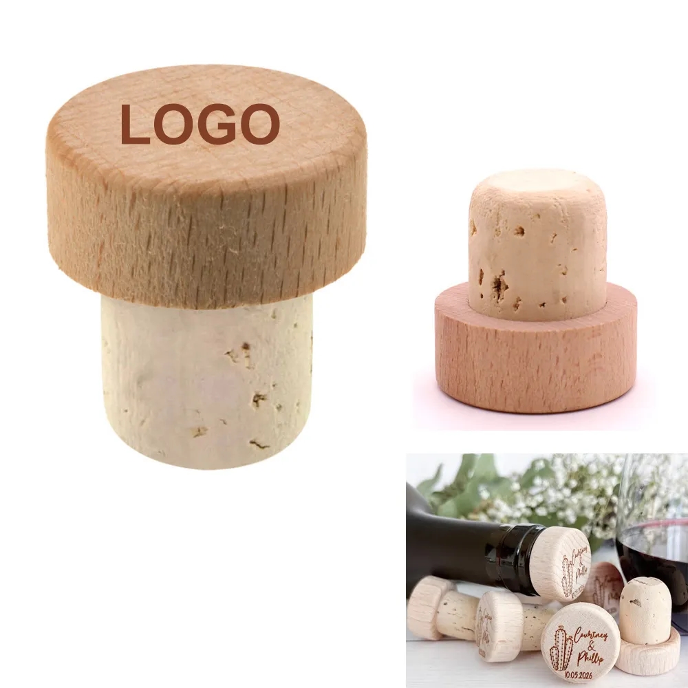 Engraved Wood Wine Stoppers 13