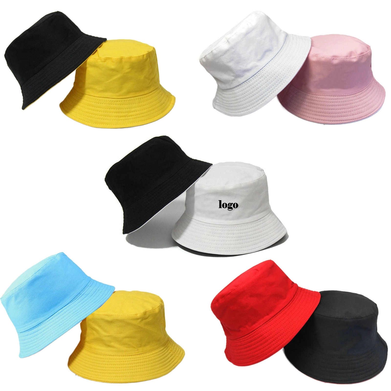 Double-sided Available 100% Premium Cotton Foldable Bucket H 1