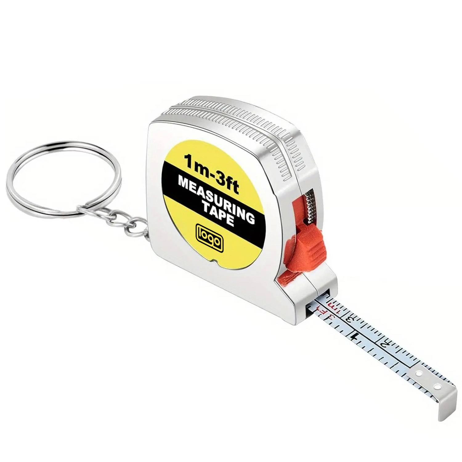 Mini ABS Stainless Steel Retractable Tape Measure Keychain 1