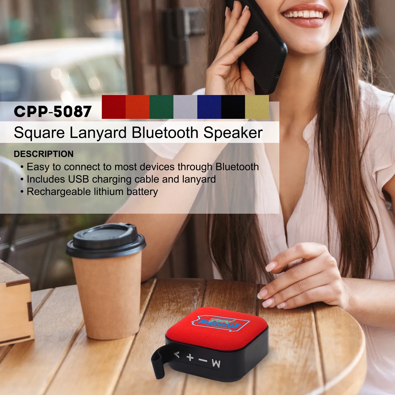 SQUARE LANYARD BLUETOOTH SPEAKER 11
