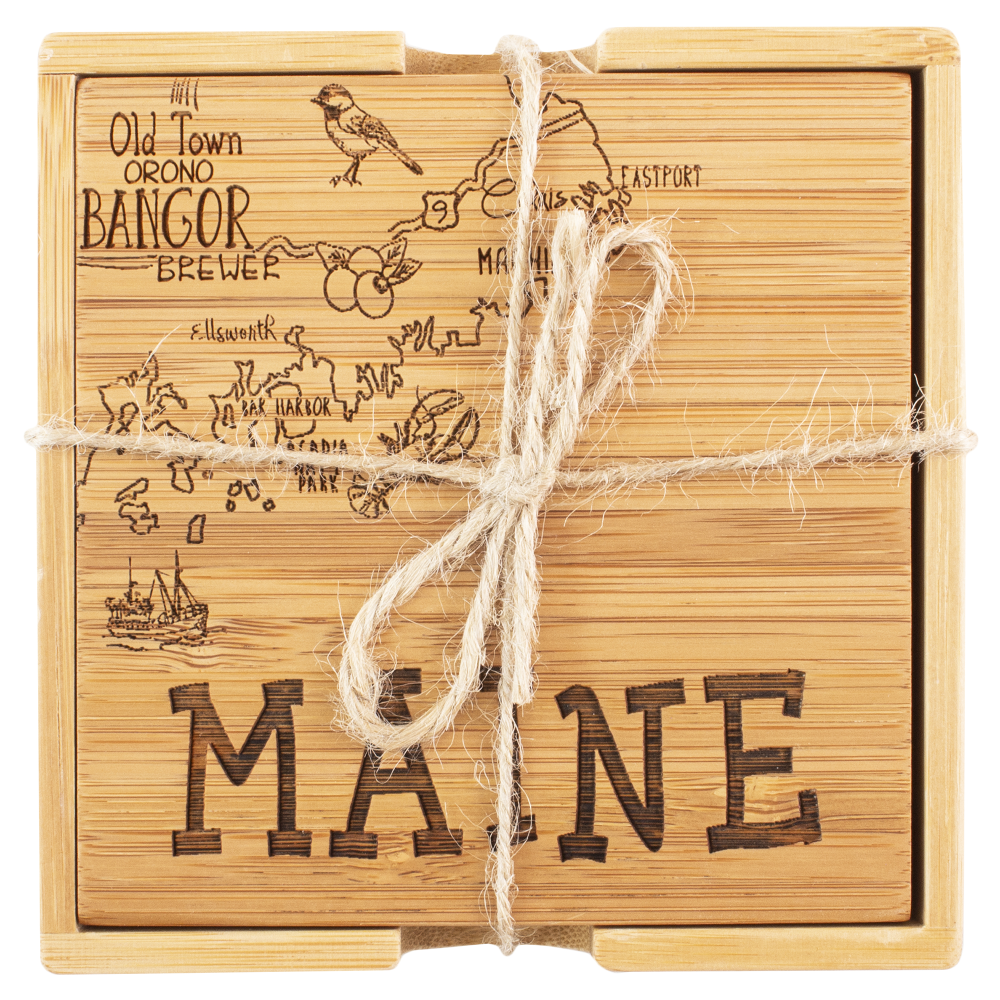 Maine Puzzle Coaster Set 7