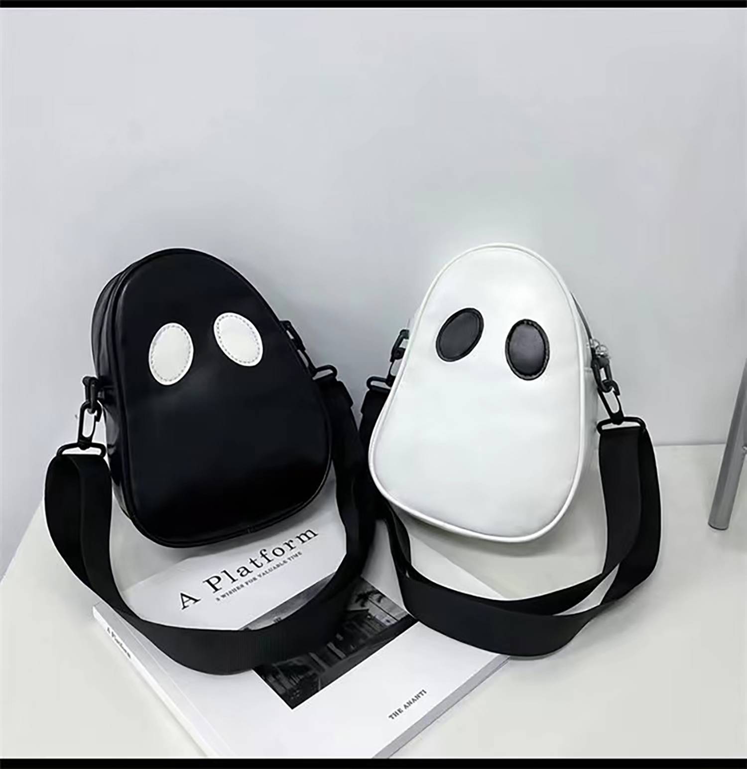 PU Leather Ghost Face Crossbody Bag 3