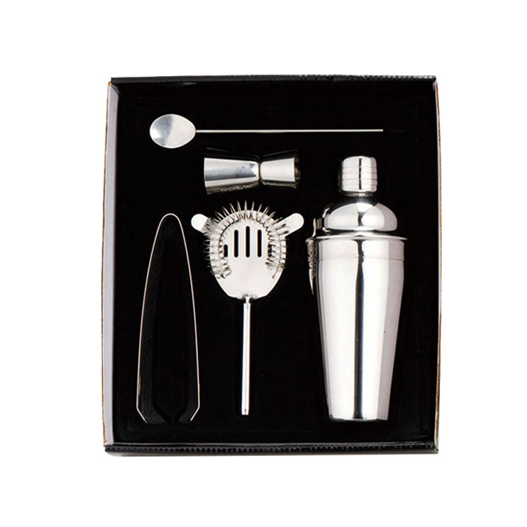 Stainless Steel Cocktail Shaker And Stainer Set - 5 Piece Bartender Kit 3