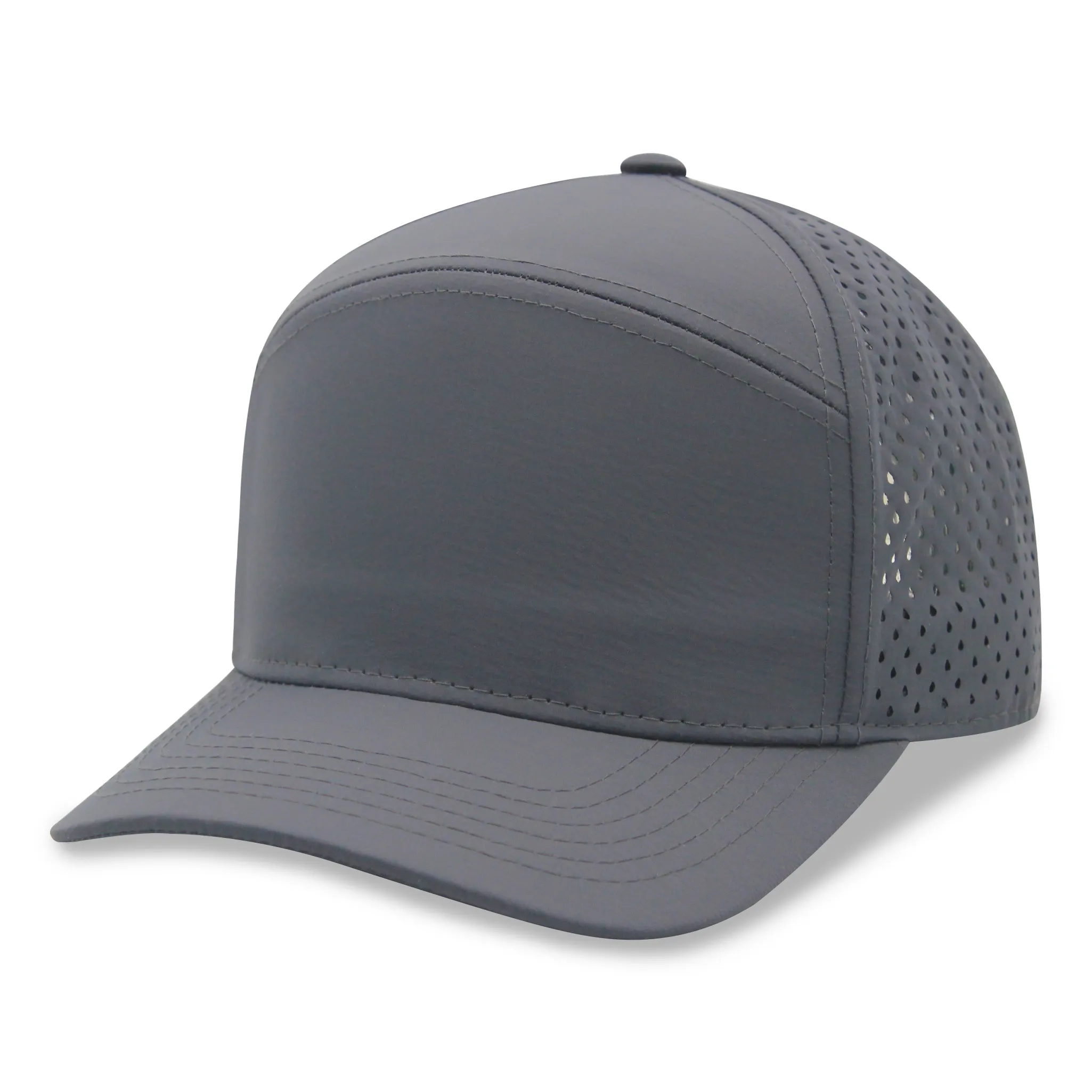 Sport trucker cap w/ laser cut mesh back
