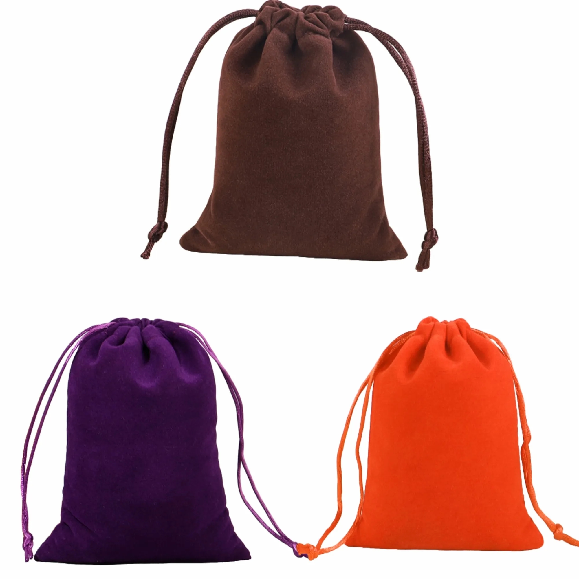Short Plush Drawstring Storage Pouch 2