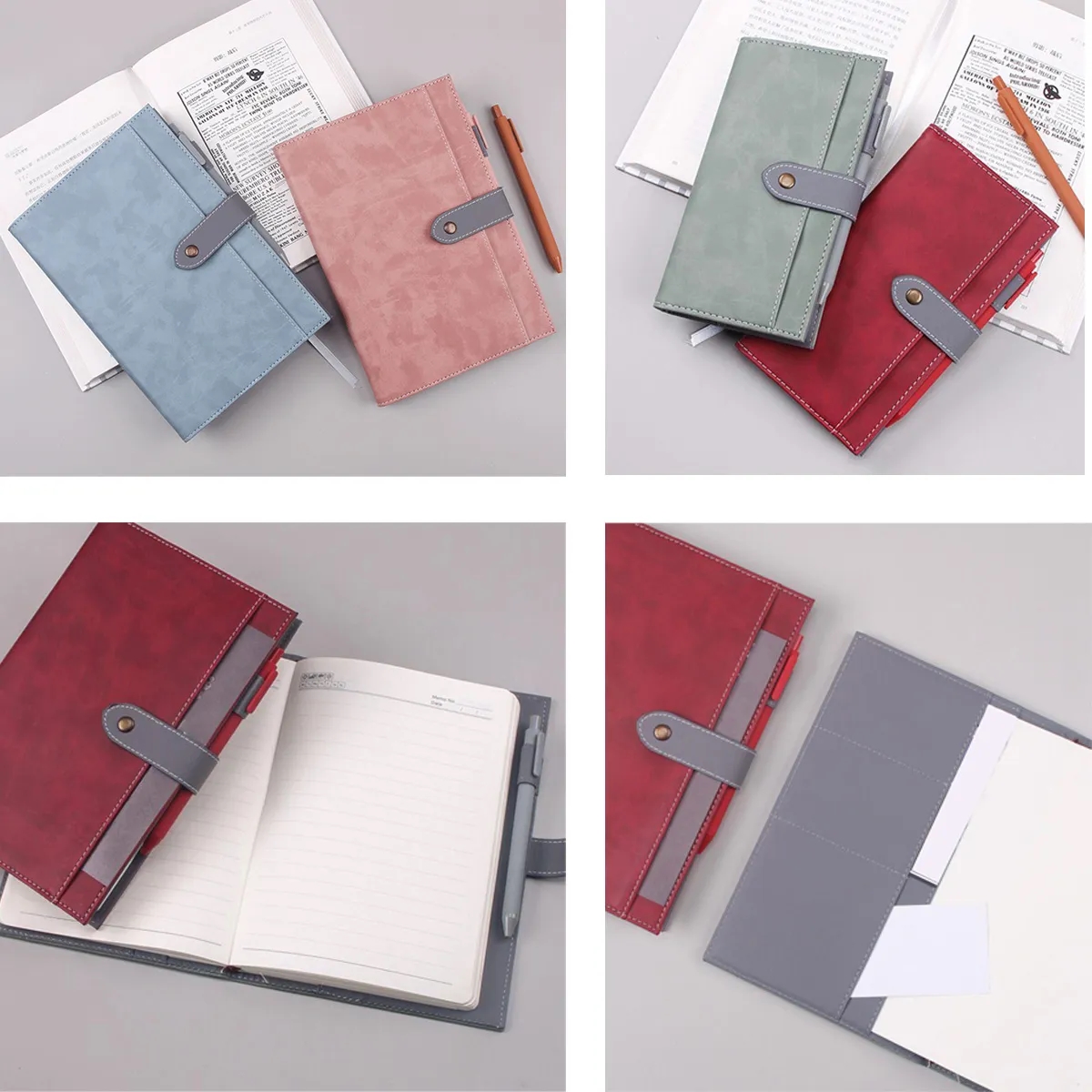 Business Travel Pocket with Magnetic Buckle Notebook 2