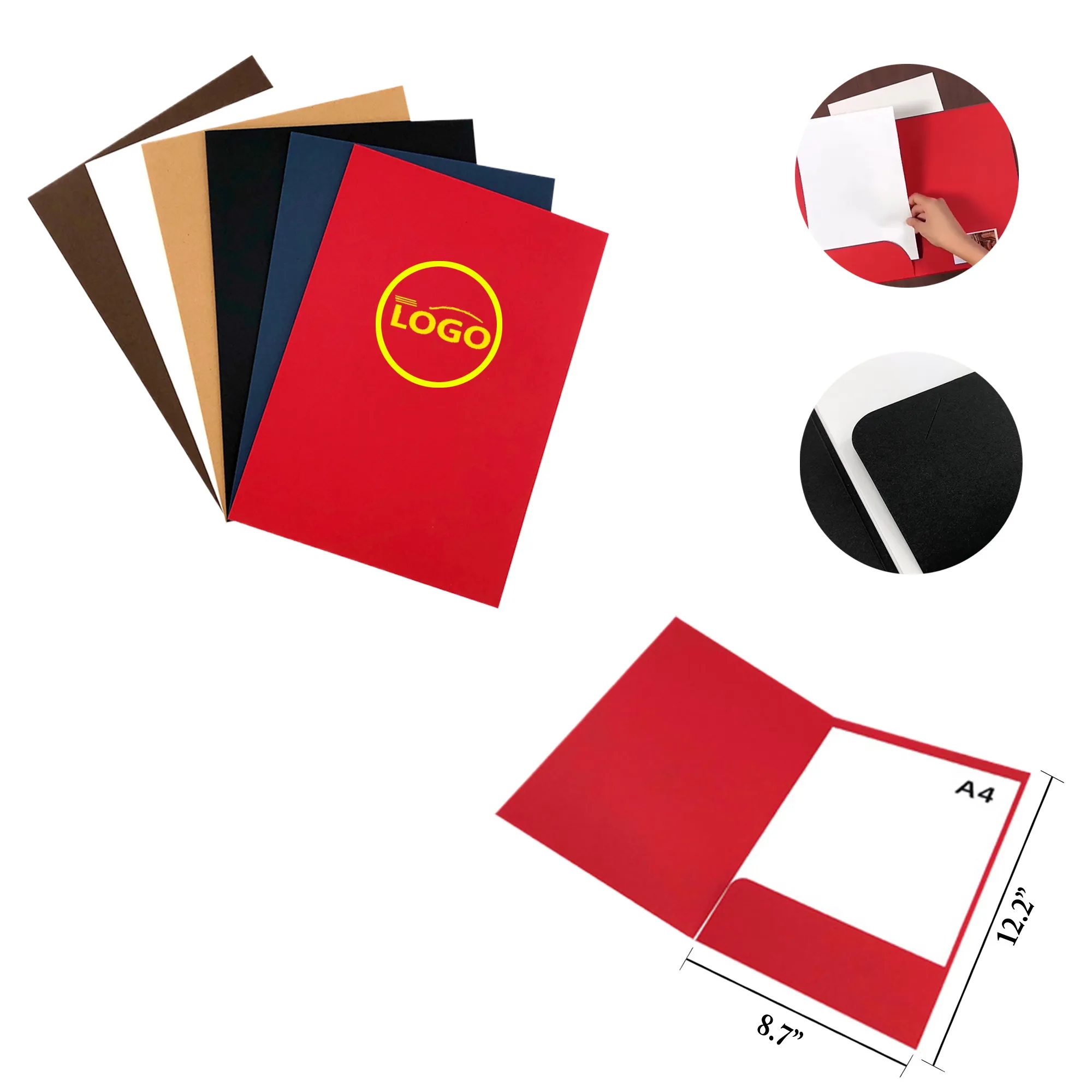 MOQ50 Paper Folder Contract Insertion Cardboard Envelope 1