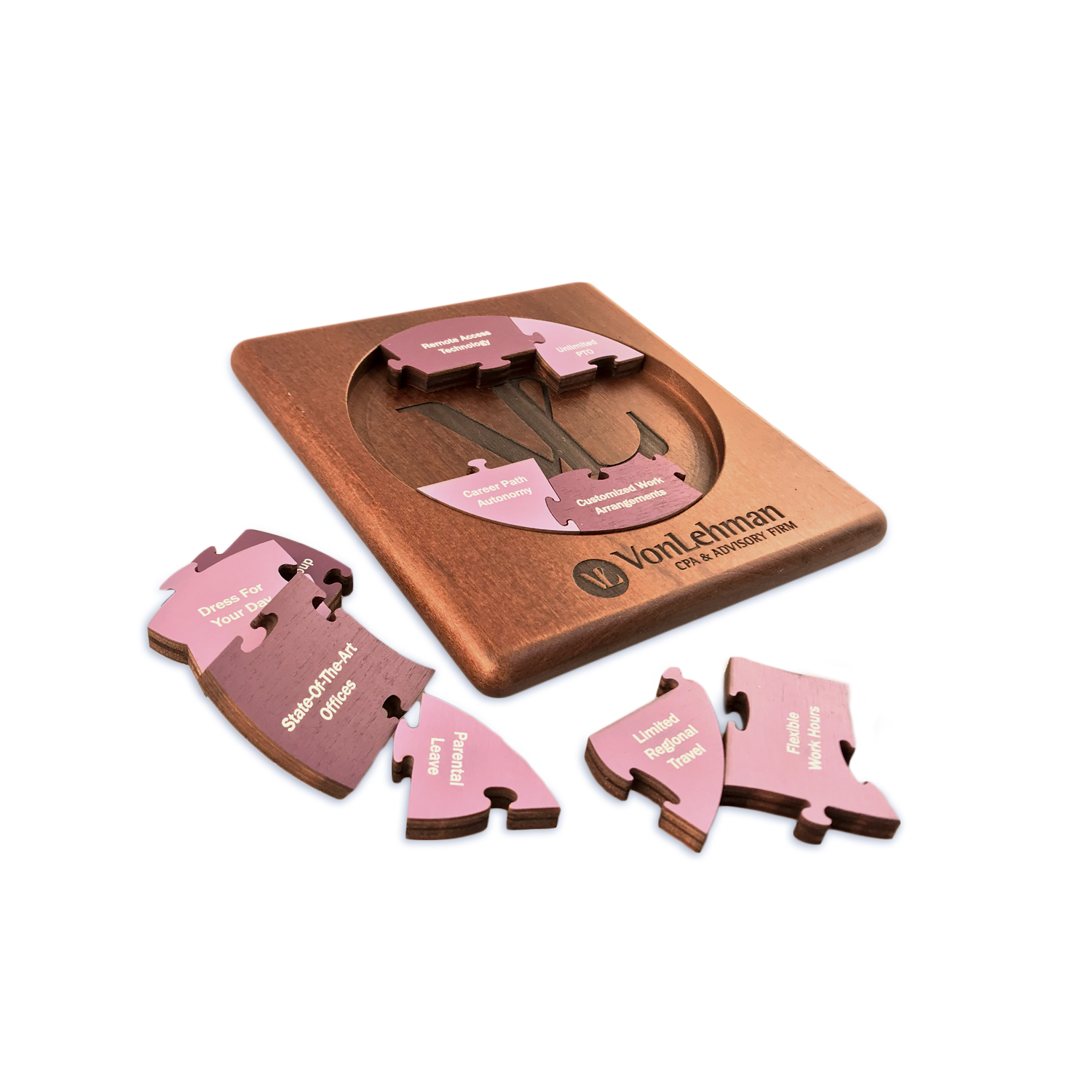 Wood Jigsaw Puzzle - 10 piece round 21