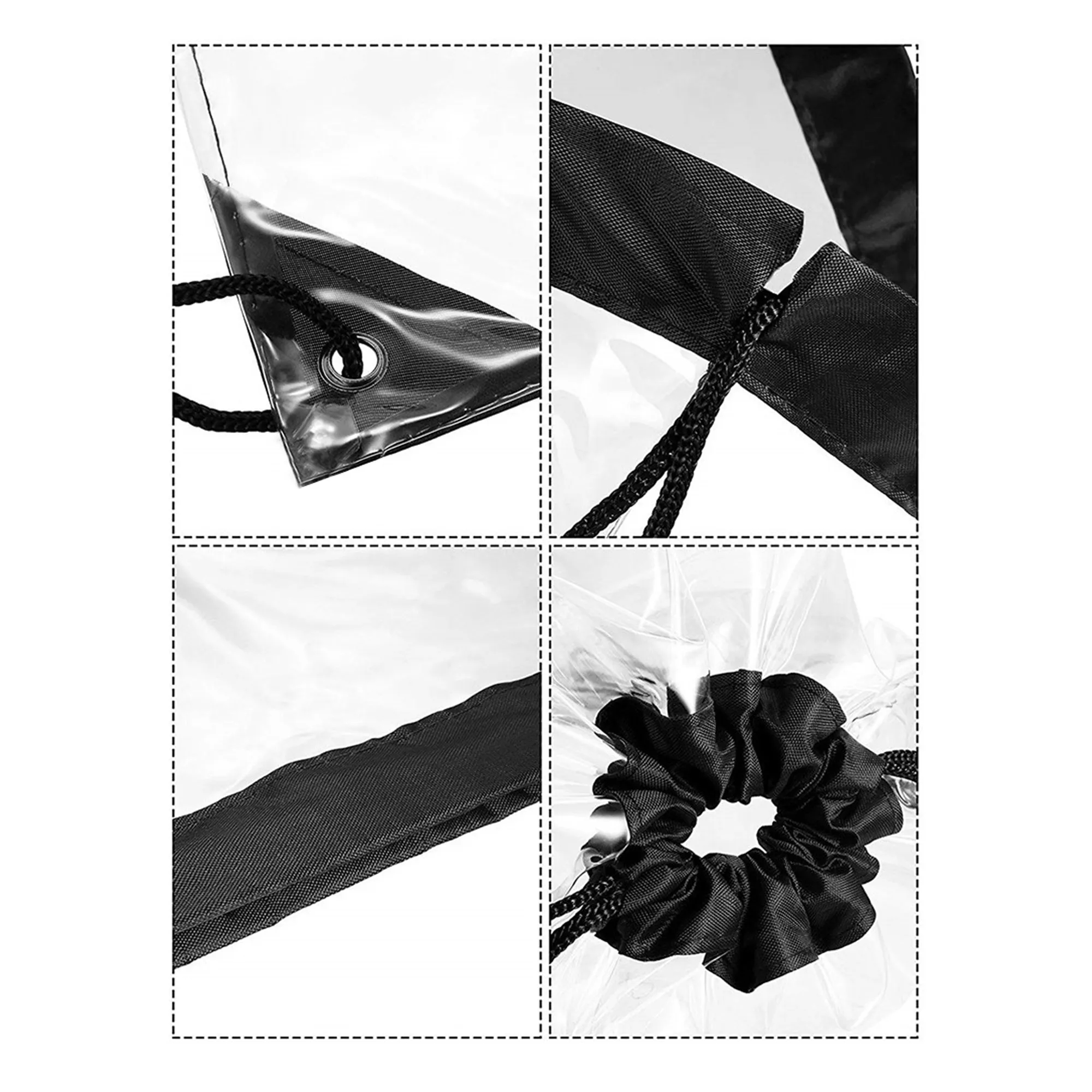 Transparent PVC Waterproof Drawstring Bag 2