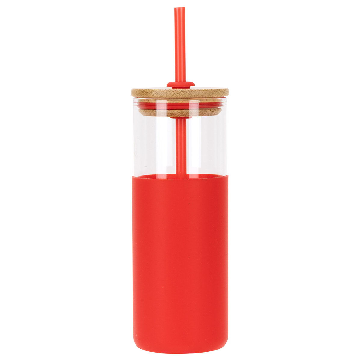 Stirling 18 oz Glass Tumbler with Silicone Sleeve & PP Straw 3