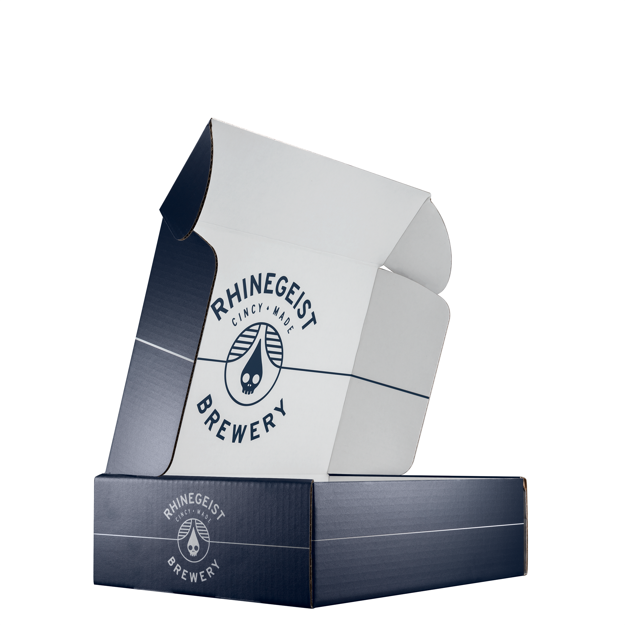 Mailing Box, B-Flute14" x 10" x 4" - White - F - 560 sq in 2