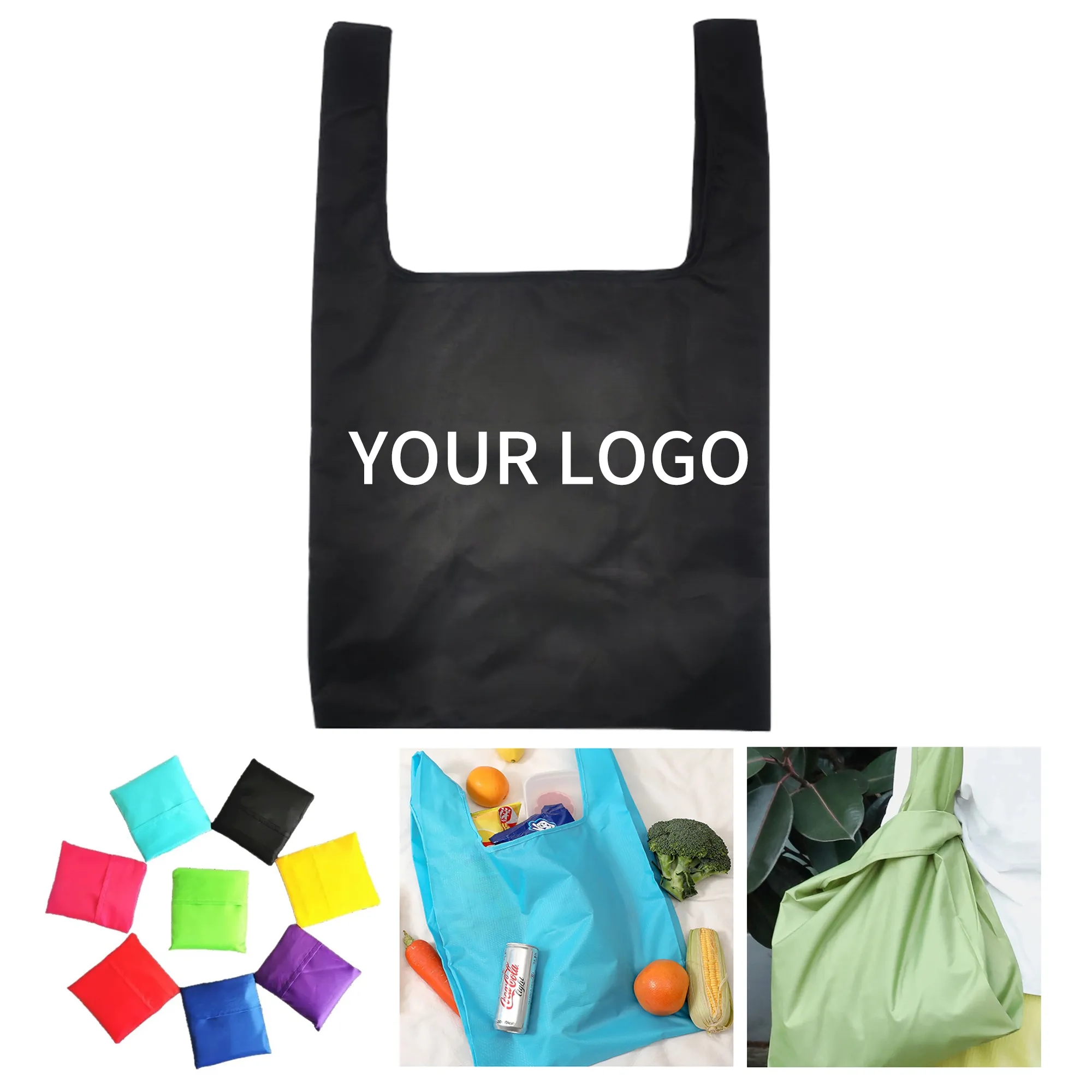 Foldable Shopping Tote, custom tote bag with logo imprint 3