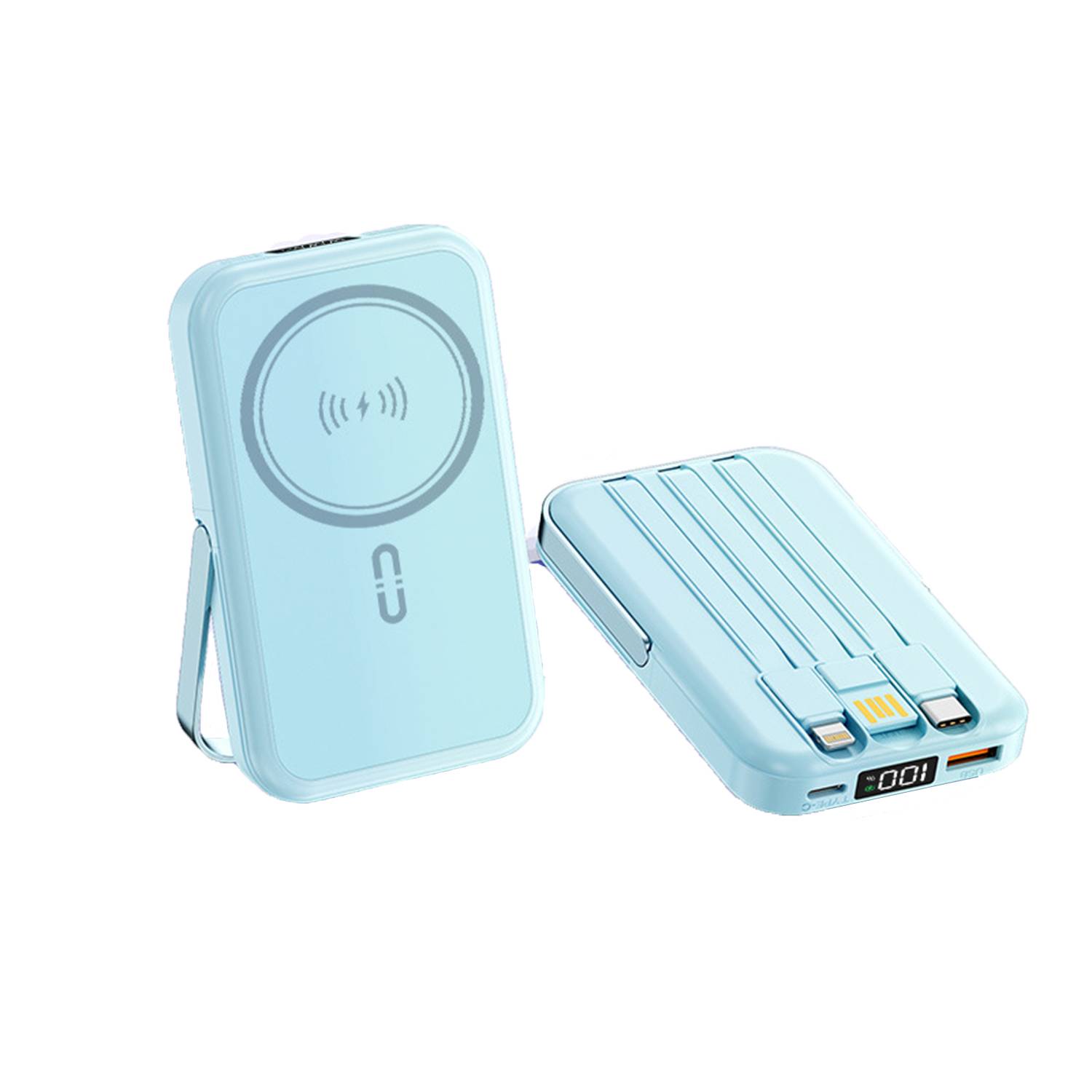 Mini 10000 mAh Wired Wireless Dual Purpose Charging Battery 4