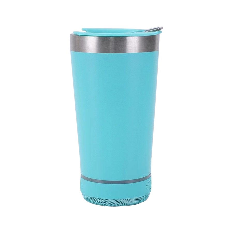 ArticFire 16oz Stainless Steel Tumbler with Wireless Bluetooth Speaker Base & Bottle Opener Cap 13