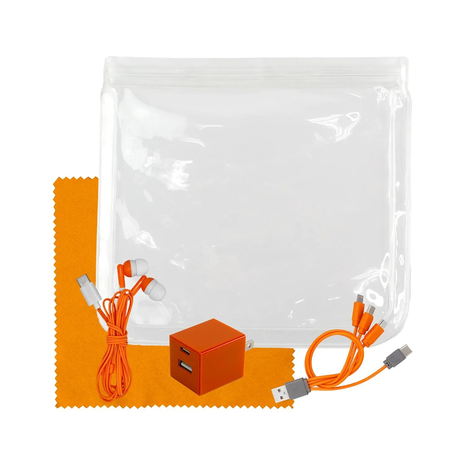 Clear Wall, Cable, Ear Bud & Cloth Set 19