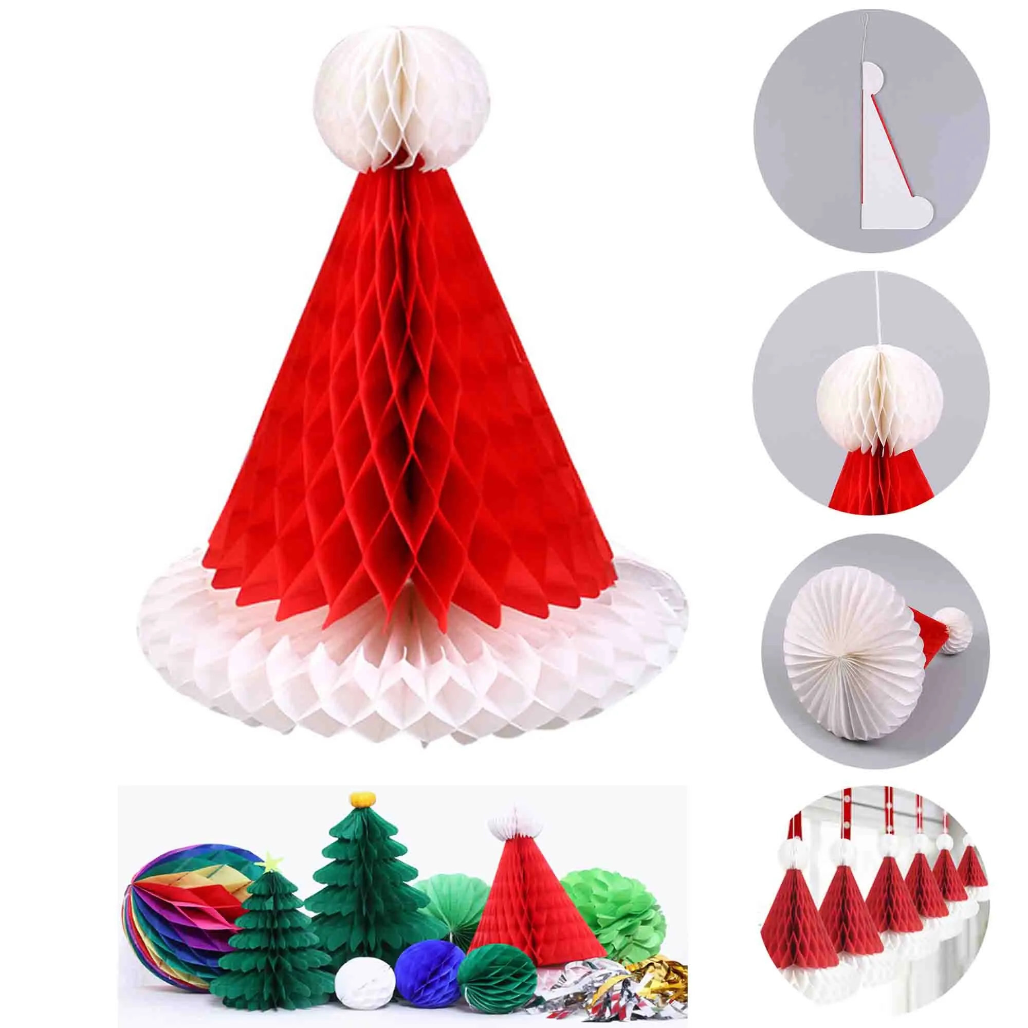 Christmas Party Decorations Paper Honeycomb Ball 1