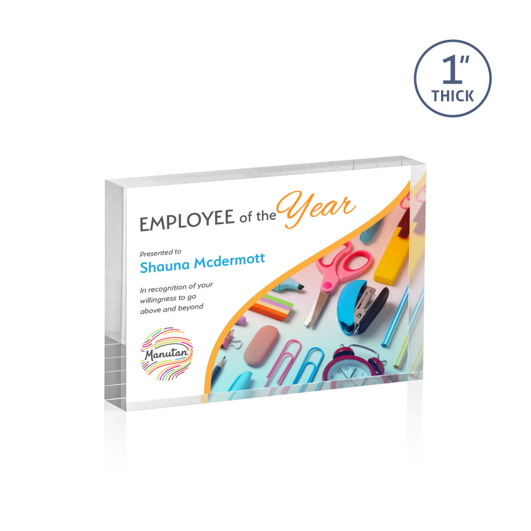 Toledo VividPrint™ Award - Clear (Vert) 18
