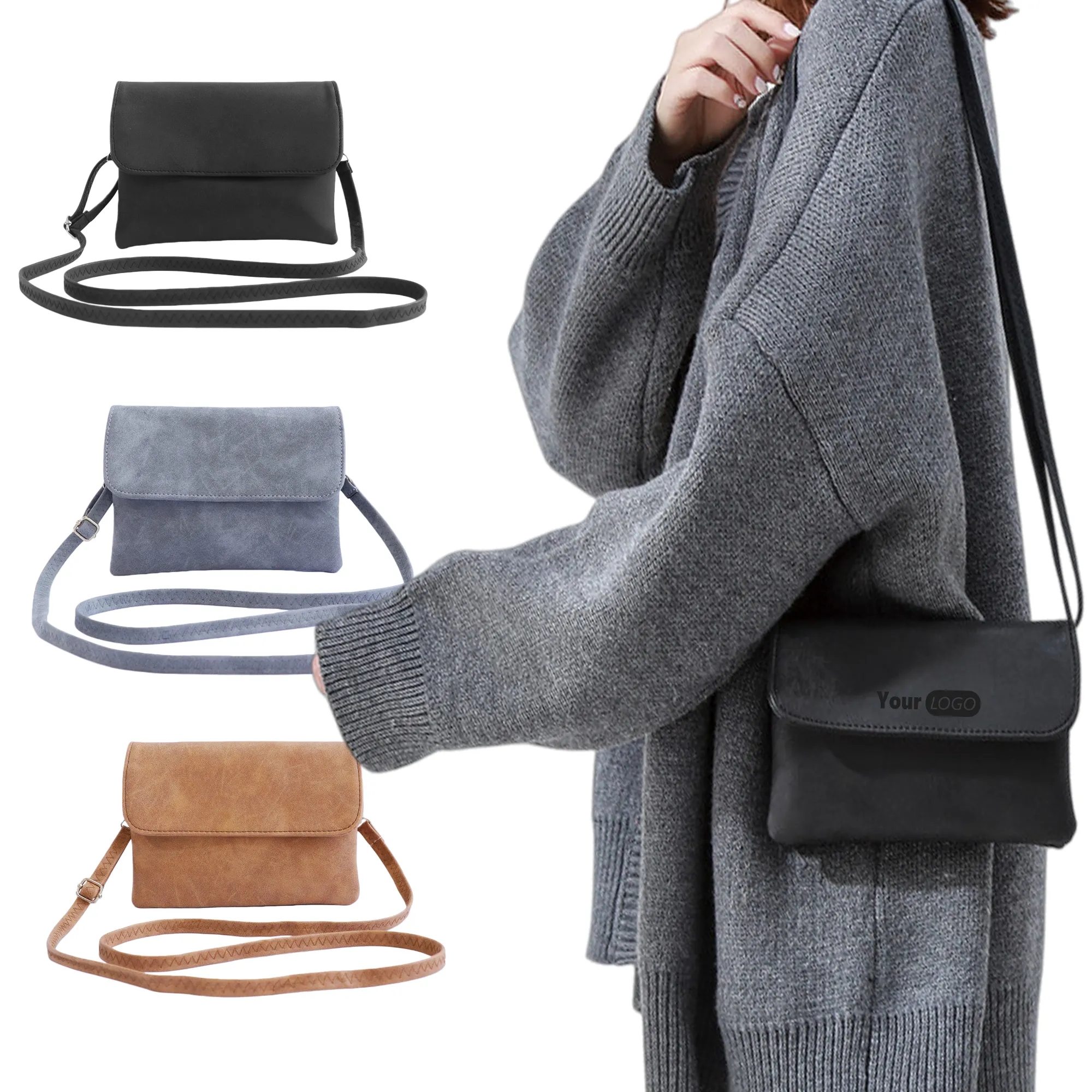 Women's Suede Leather Crossbody Bag