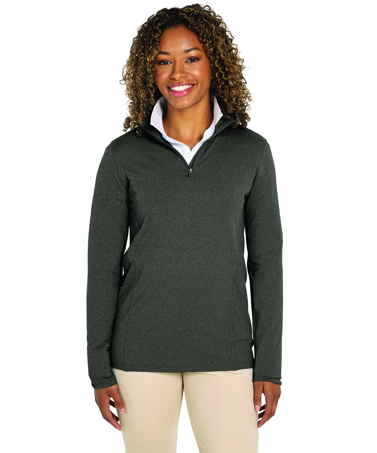 Women's Heathered Eco-Logic Stretch Quarter Zip