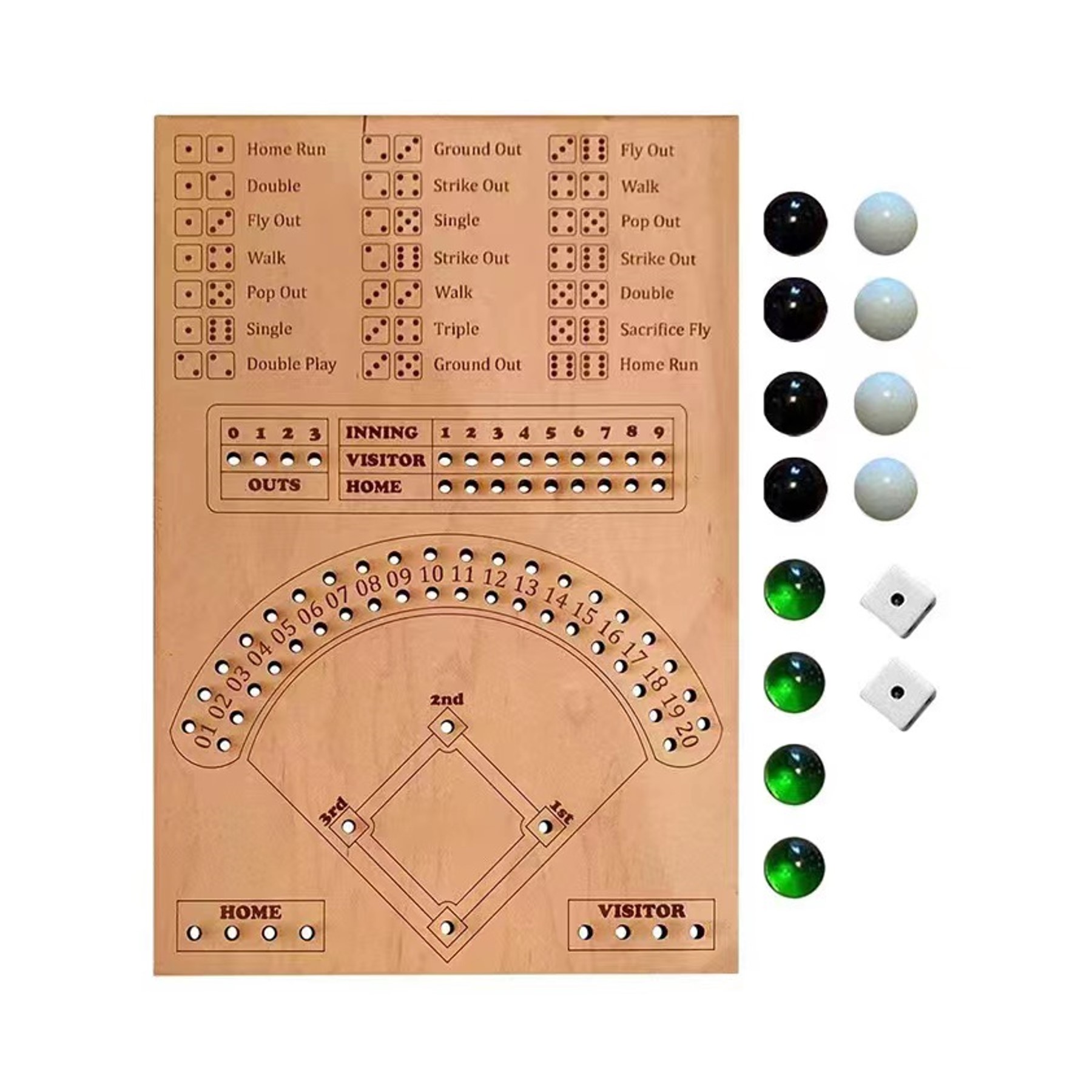 Baseball Dice Game Board (direct import) 4