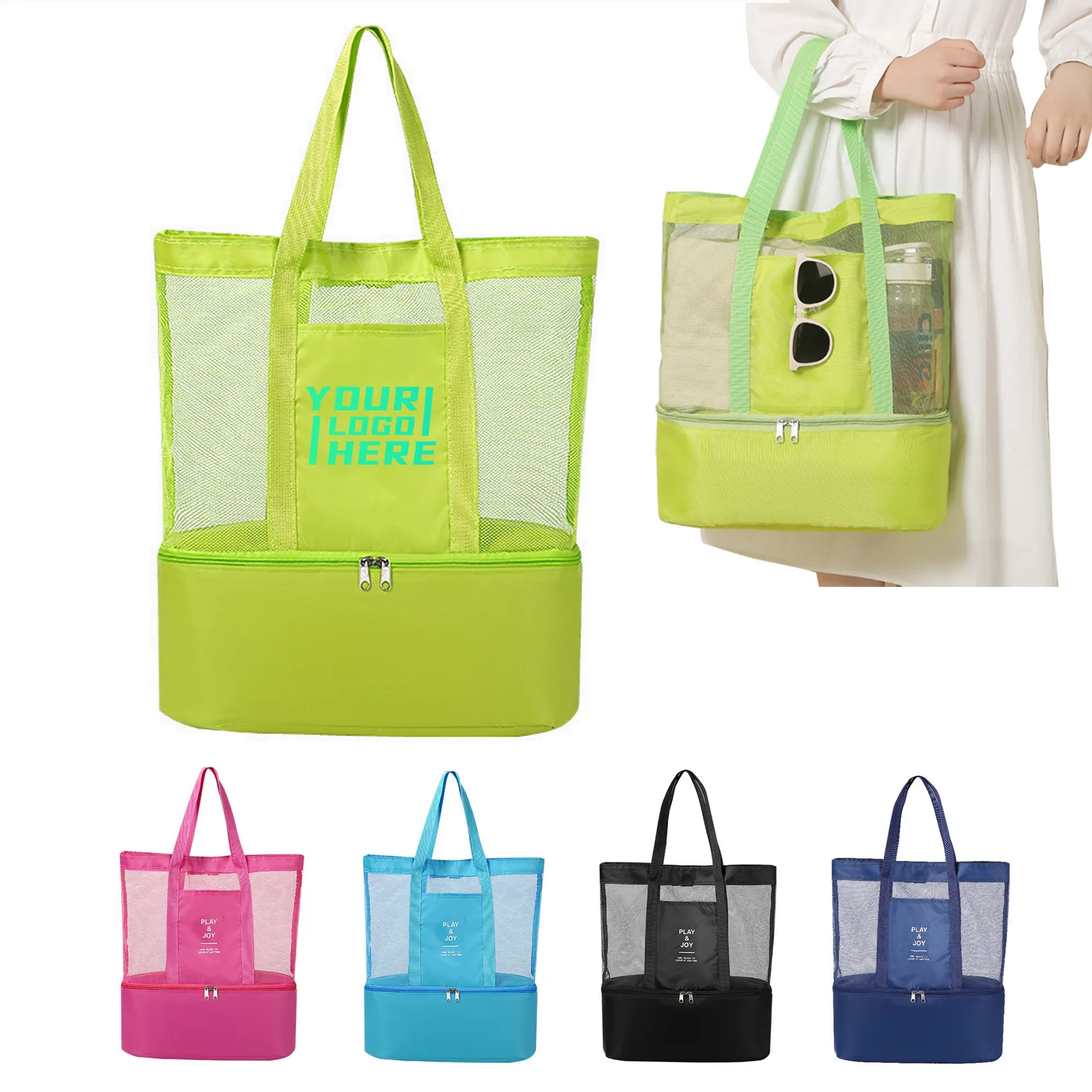 Mesh Storage Bag With Dry Wet Separation 2