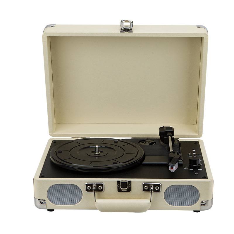 Blutooth in/out suitcase vinyl record player turntable 14
