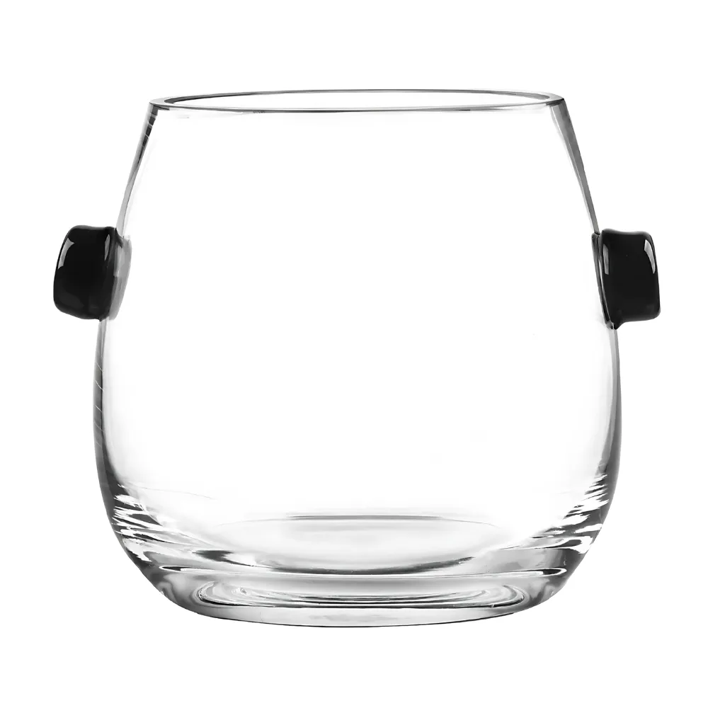 Ebony Trimmed Glass Ice Bucket 2