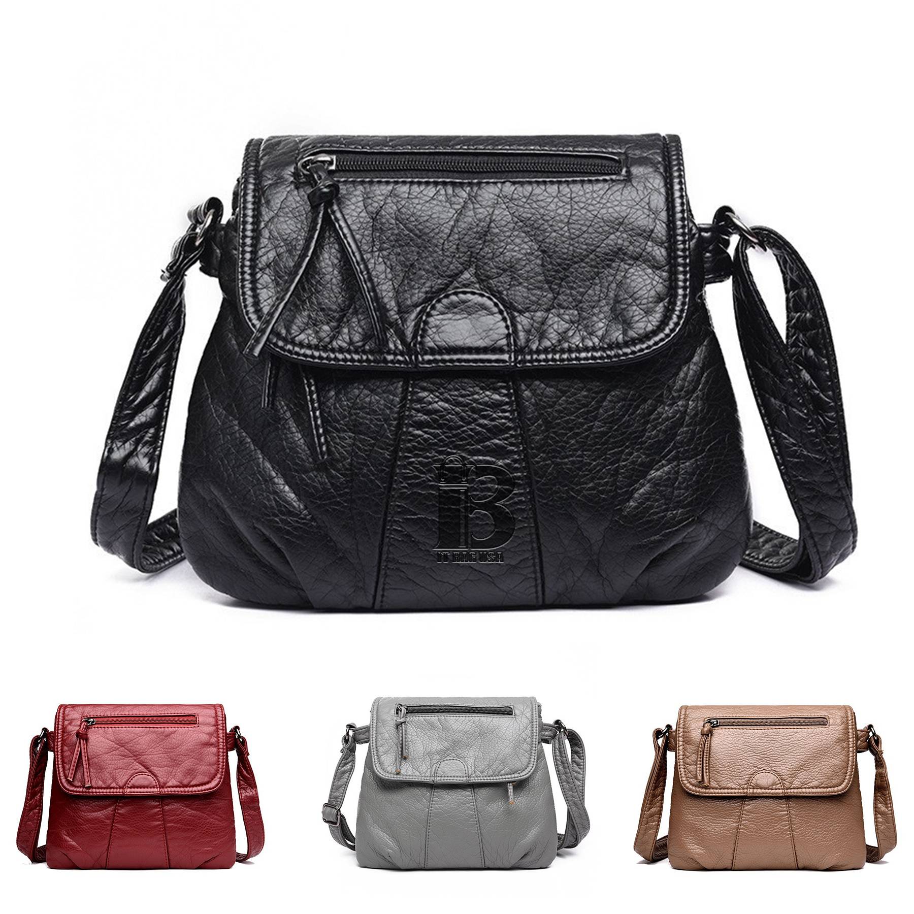 PU Leather Ladies Shoulder Cross-body Bag 2
