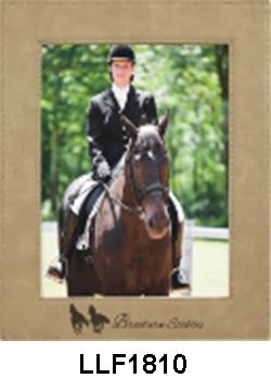 Custom Laser Engraved Light Brown Leatherette Picture Frame 1