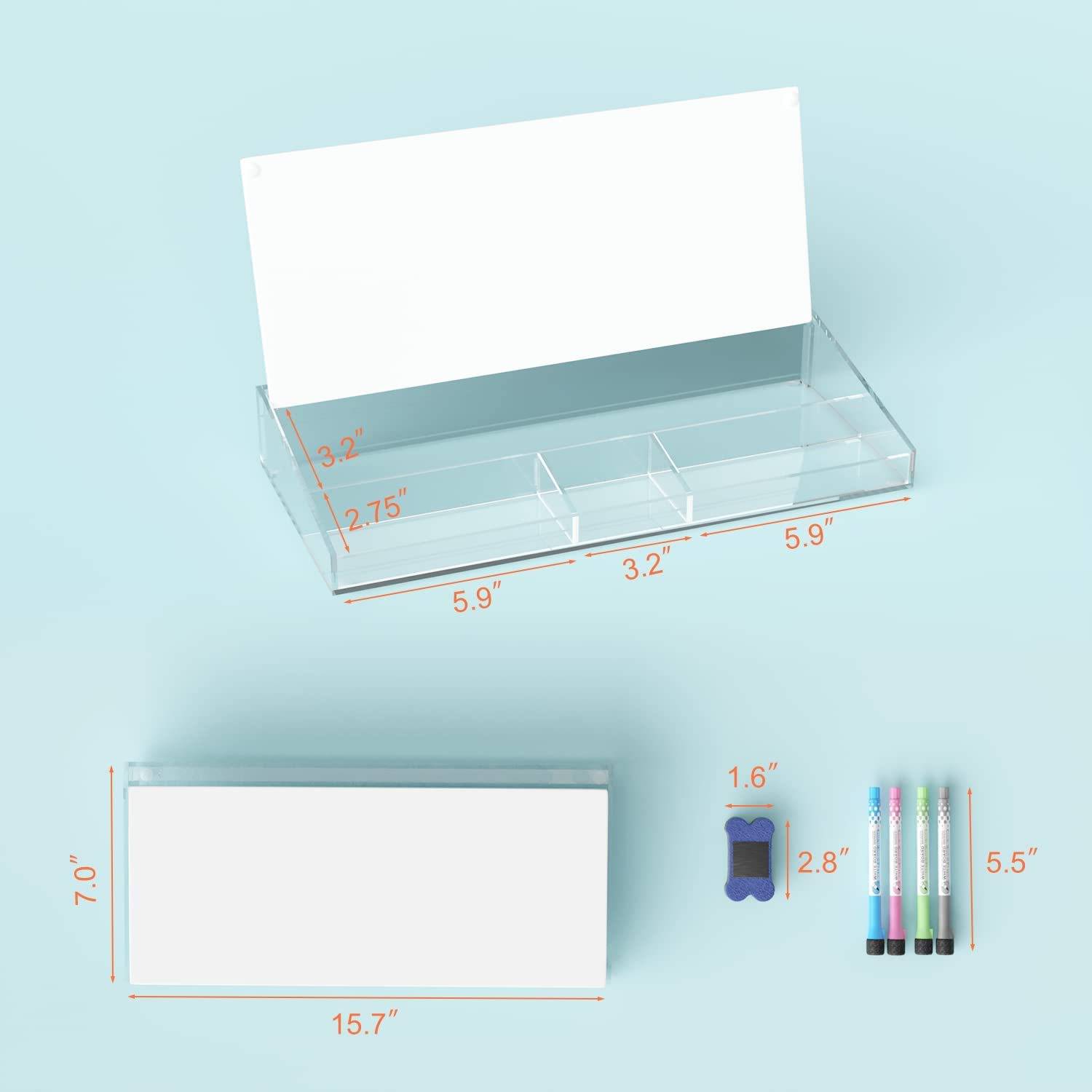 Desktop Whiteboard Dry-Erase-Board Computer Keyboard Stand 5