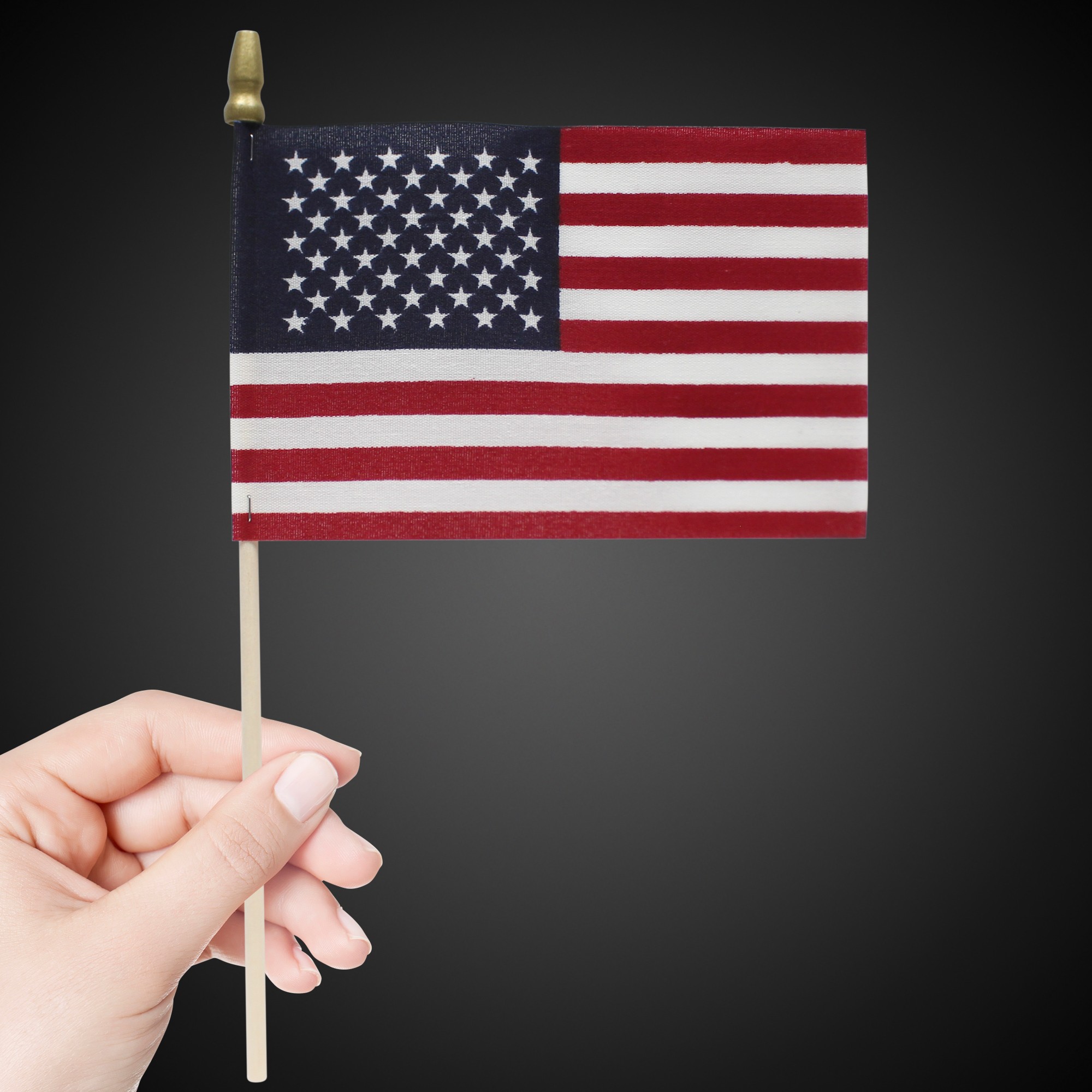 American Flags with Wooden Handle