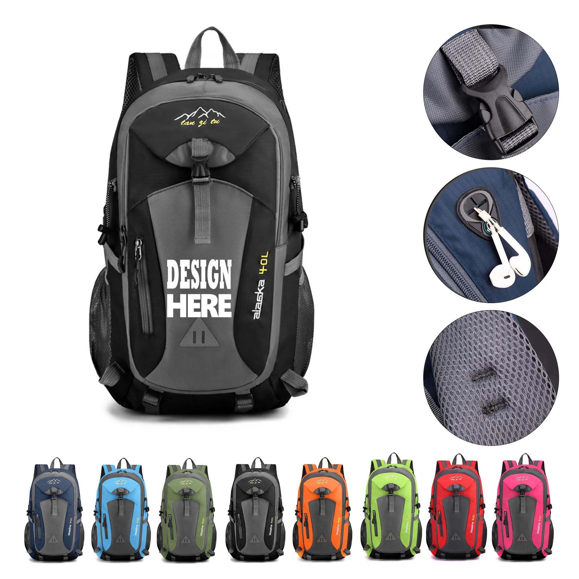 Compact 40L Outdoor Hiking Camping Backpack