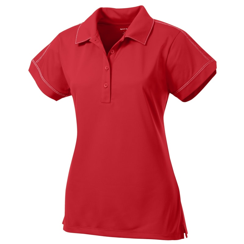 Sport-Tek Women's Contrast Stitch Micropique Sport-Wick Polo. 23