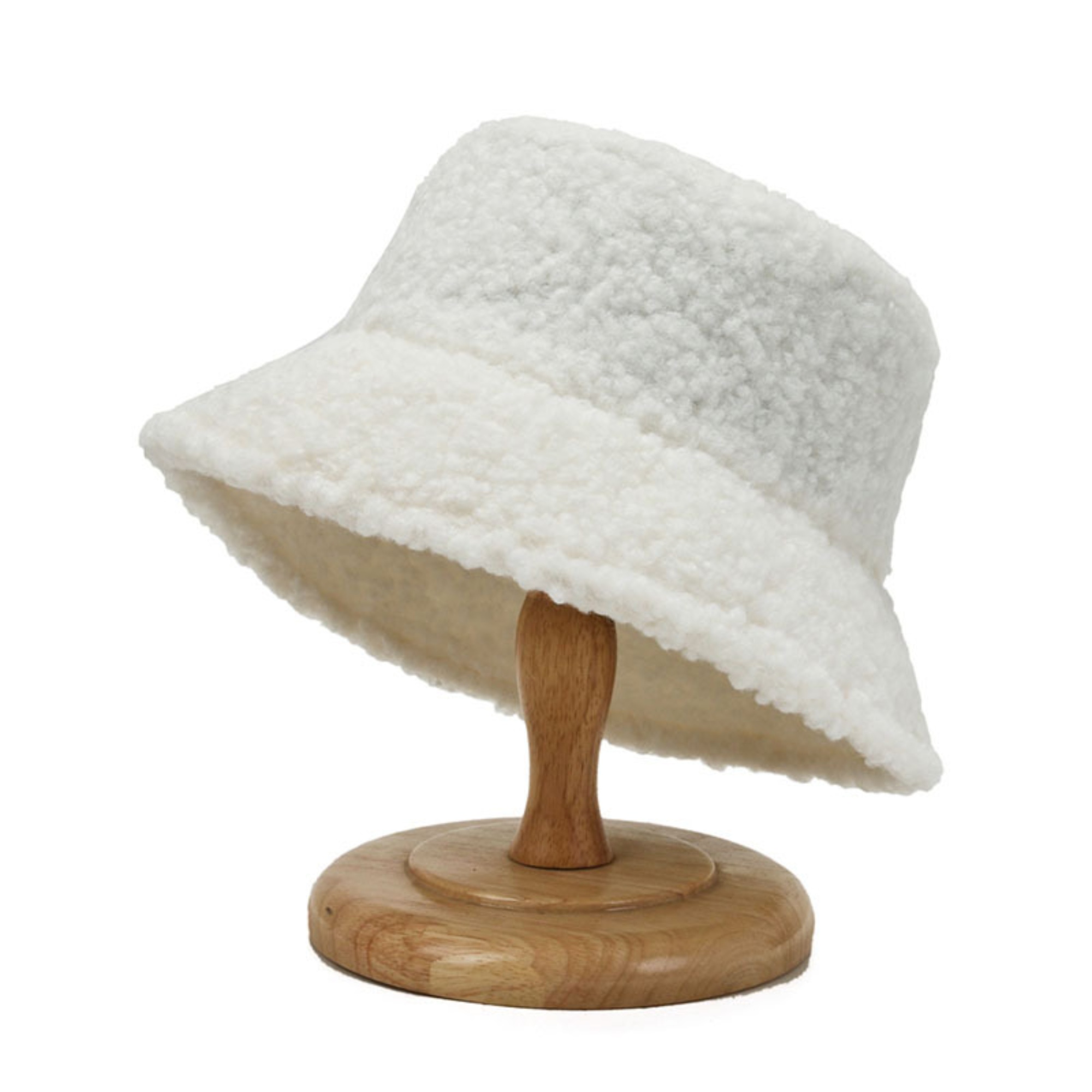 Soft Sherpa Fleece Bucket Hat for Women Winter Style 6