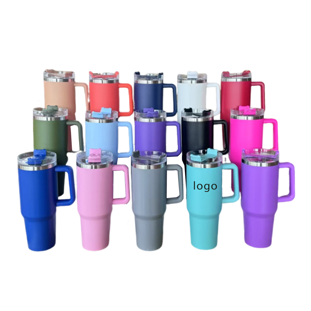 40oz large-capacity straw with handle, 304 stainless steel cup 2