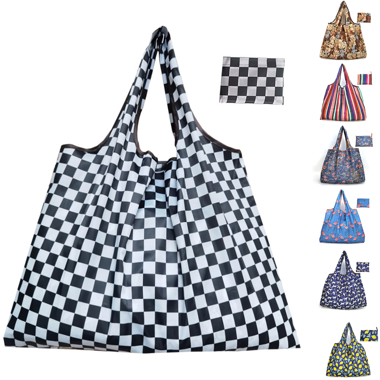 Customize Large Capacity Nylon Shopping Grocery Handbag Tote