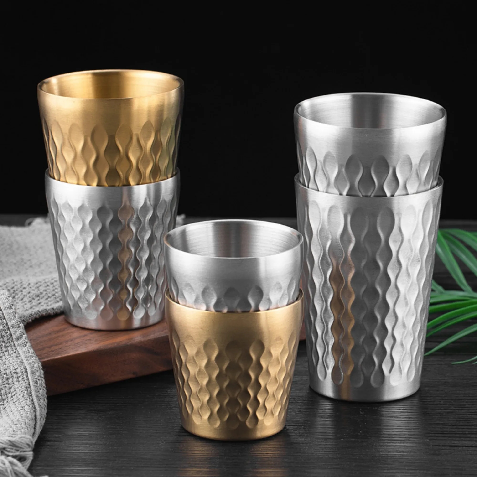 Stainless Steel Stackable Beer Cup 6 oz 22 oz 8