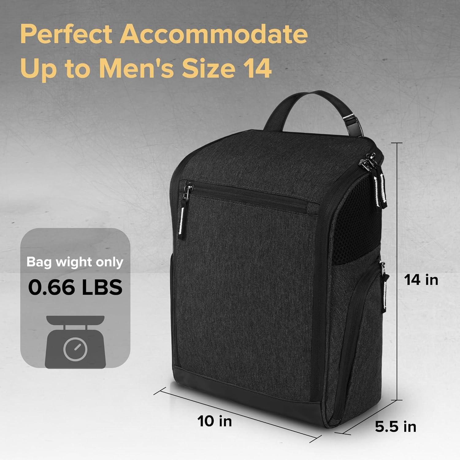 Ventilated Golf Shoe Bag w/ Zipper 3