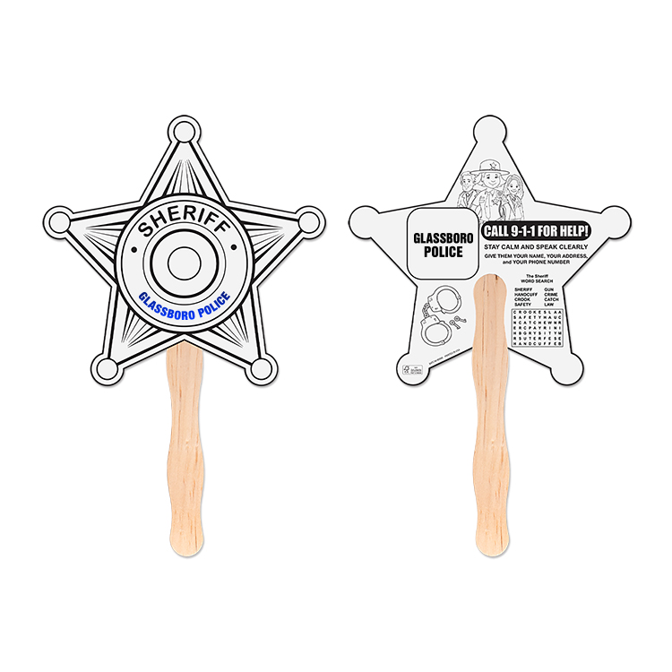 Sheriff Badge Hand Fan