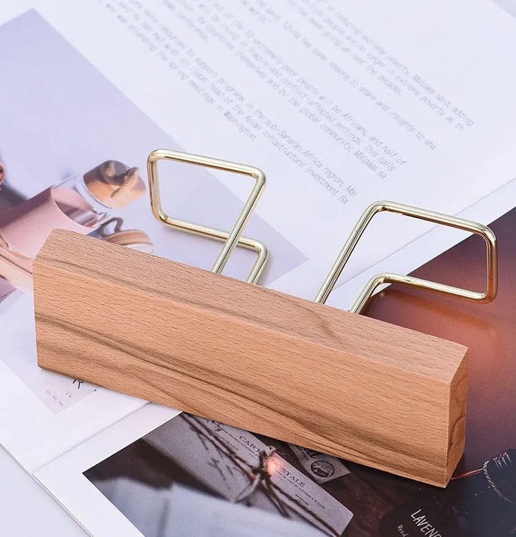 Wooden Vertical Napkin Holder with Toothpick Dispenser Combo 3
